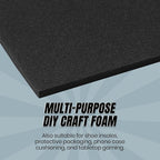 CALPALMY 24-Pack Black EVA Foam Sheets 9"x12" 4mm Thick High-Density 85 kg/m³ - Image 6