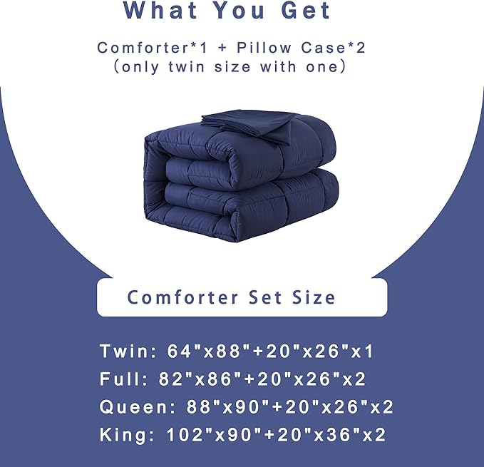 DOWNCOOL Queen Comforter Set -All Season Bedding Comforters Sets - Image 6