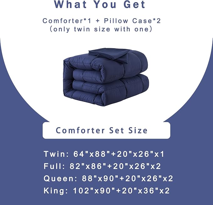 DOWNCOOL Twin Comforter Set -All Season Bedding Comforters Sets - Image 6