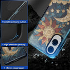 Case for Samsung Galaxy S25 Edge Case, Sun Moon Stars Faux Stained Glass Design - Image 4