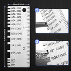 Pimoys 2 Pcs Stainless Steel Wire Gauge Measuring Tool Welding Tools, Metal - Image 2