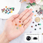 PH PandaHall 46pcs 23 Styles Stone Cabochons 8mm Gemstone Half Round Flatback - Image 2