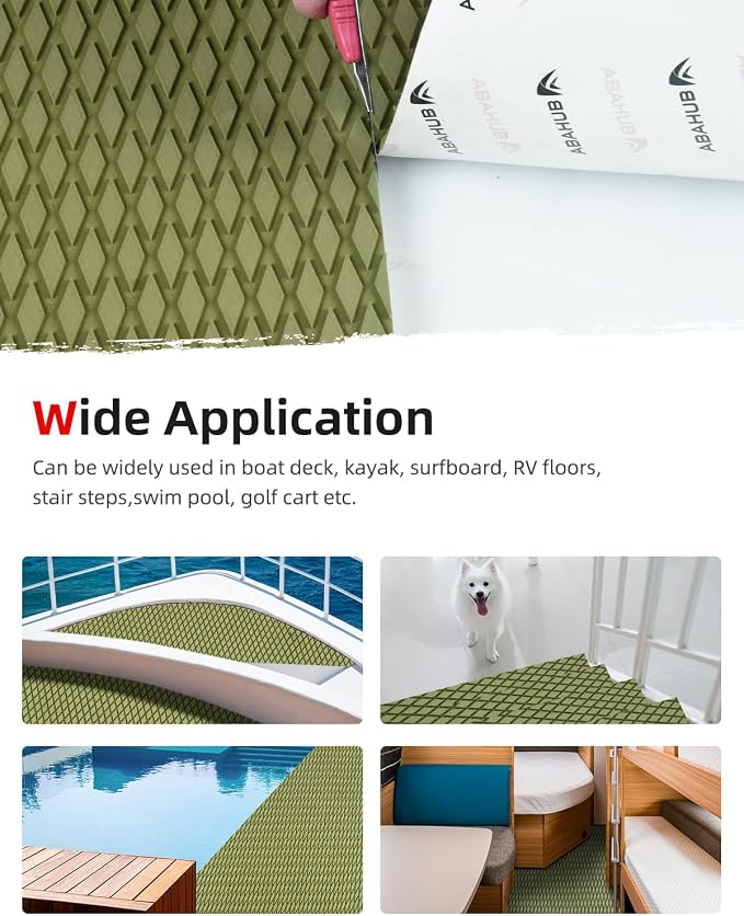 Abahub EVA Foam Boat Flooring Self-Adhesive Decking Surfboard Traction Pad | - Image 5