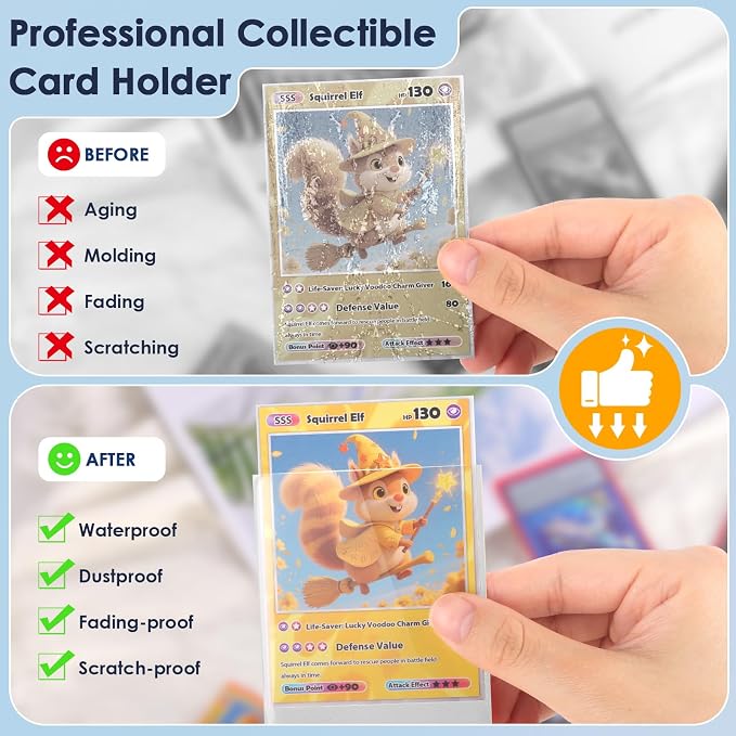 Kitoyz 500 Pcs Card Sleeves for Trading Card, Matte Card Sleeves Deck Card - Image 5
