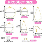 Pndeyo 700pcs Hypoallergenic Hoop Earrings Making Kit, Mix Size Earring Beading - Image 2