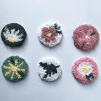 Avtytsda 6PCS Punch Needle Coaster Kit, Easy Punch Needle DIY Embroidery Set by Avtytsda