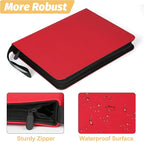 GERMUN 3 Ring 9 Pocket Zipper Card Binder, 720 Double Sided Standard PU Trading - Image 3