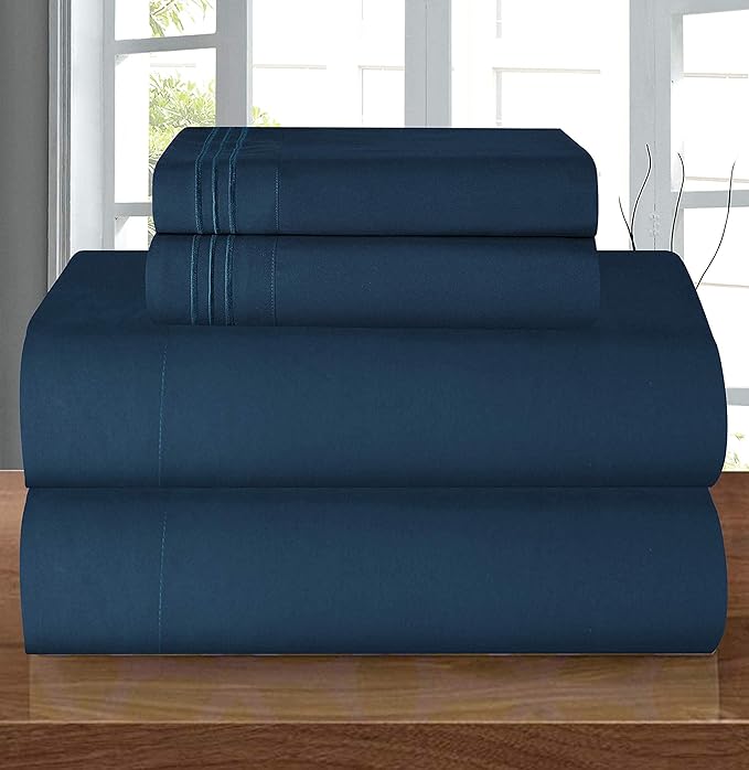 Egyptian Comfort Coziest Bedding Set, Easy All Around Elastic Fitted Sheet by ELEGANTCOMFORT
