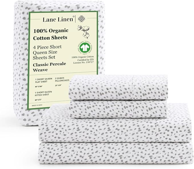 LANE LINEN Sustainably Produced 100% Organic Cotton Queen Sheet Set, Soft & by LaneLinen