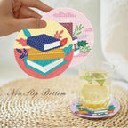 8 Pcs Book Diamond Art Coasters Kit - Image 2