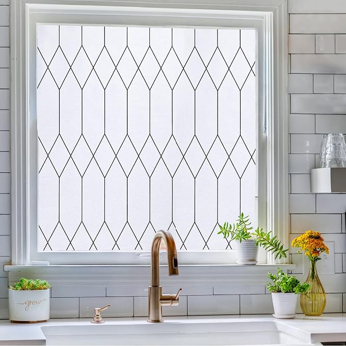 Windimiley Window Privacy Film Stained Glass Static Clings, Bathroom Frosted - Image 9