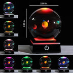 Qianwei 3D Solar System Model Crystal Ball Astronomy Gifts Men Space Decor | - Image 4