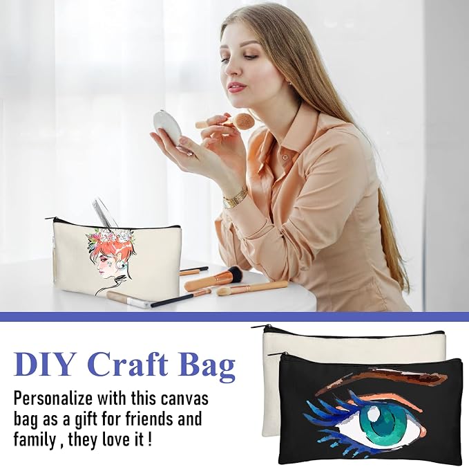 Legigo Blank Canvas Bag Zipper Pouch Makeup Bags Bulk - Image 7