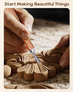 UCEC 12 Pack Linocut Wood Carving Tools Set Linoleum Hand Wood Carving Kit - Image 5