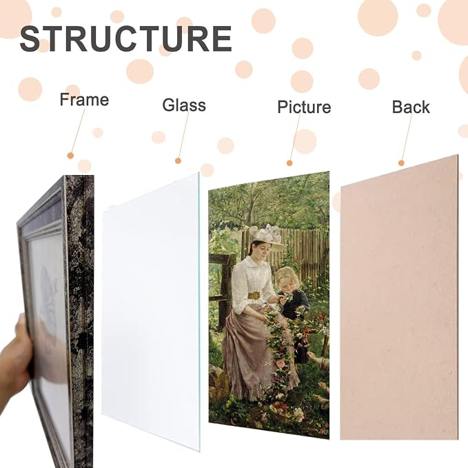 20x24 Picture Frame with Real Glass set of 2, Vintage Frames - Image 3