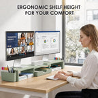 OPNICE Desk Organizers and Accessories, Dual Monitor Stand Riser - Image 2
