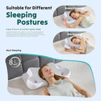 DUMOS Cervical Neck Pillow for Sleeping, Cooling Ergonomic Memory Foam Pillow - Image 7