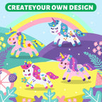 VKPI 4 Pieces EVA Foam Art Crafts Gift Kit, Make Create Your Own Unicorns - Image 5