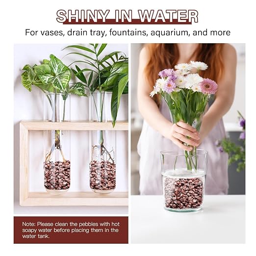 NUPICK 6 lbs Pebbles for Indoor Plants, 3/8 Inch Pea Gravel for Fish Tank - Image 5