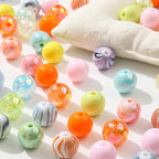 16mm Acrylic Beads 100pcs Yellow Green Ab Candy Color Beads Loose Spacer Bead - Image 4