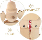 6pcs Wooden Clown Marionette Puppets Unfinished DIY Pull String Puppet - Image 3