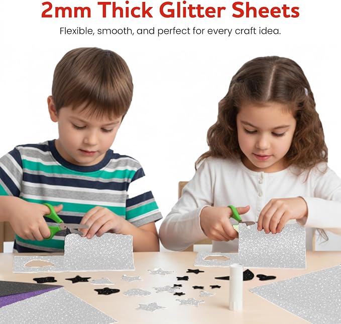 Self-Adhesive Glitter EVA Foam Sheets - Image 4