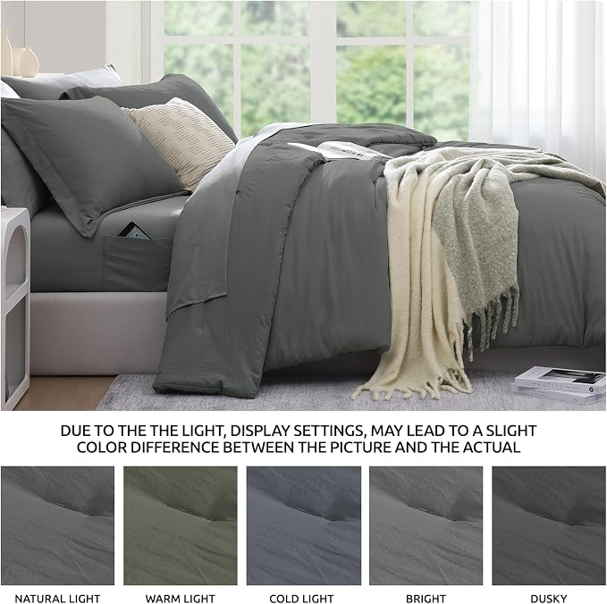 WRENSONGE Full Size Comforter Sets- 7 Pieces Soft Bed in a Bag - Image 7
