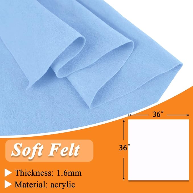 IONTACH 36" X 36" Soft Felt Fabric 1.6mm Thick | Felt Sheets - Image 3