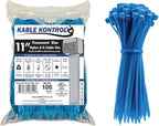 Kable Kontrol Fluorescent Blue Zip Ties 11 Inch 100 Pcs, 50 Lbs Tensile Strength by KABLEKONTROL%C2%AE