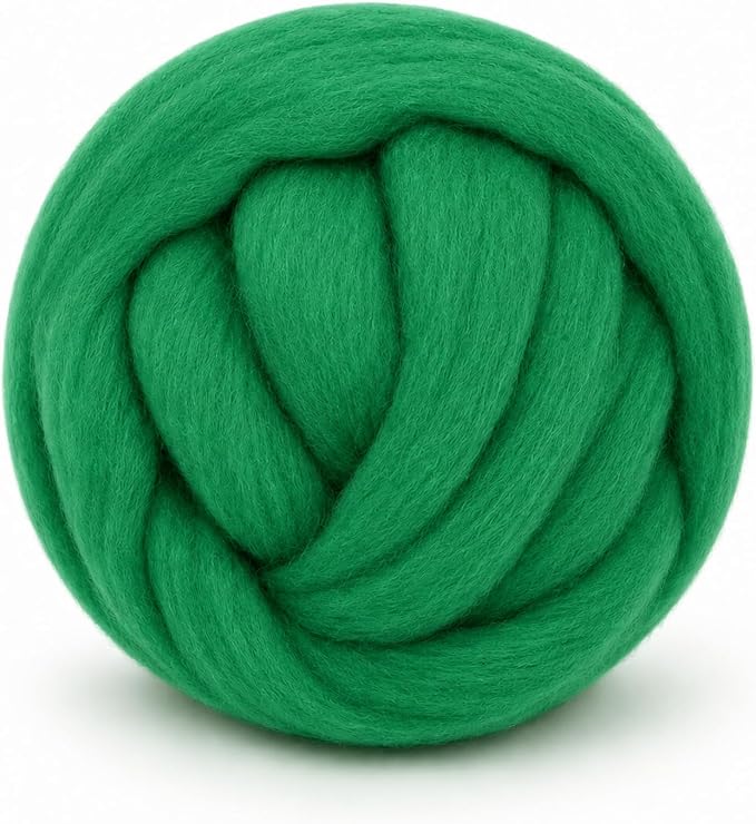 3.53oz Wool Roving: Needle Felting Wool White Roving Wool Felting Supplies Pure by Gipony