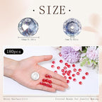180pcs 10mm Crystal Glass Beads - Image 2