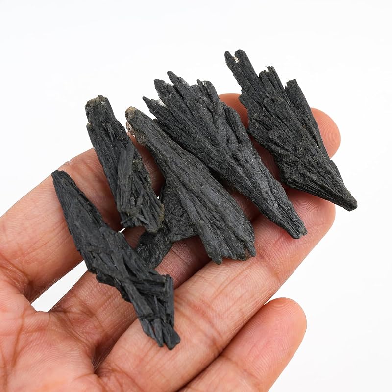 ColouredRocks 5pcs Black Kyanite Wings Crystals, Raw Stones, Rough Gemstones - Image 3