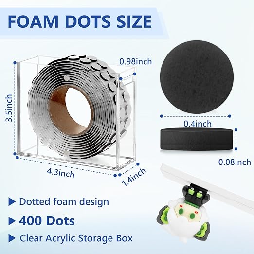 400 PCS 2mm Double Sided Foam Dots - Image 2