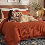 Andency California King Comforter Set Burnt Orange - Image 9