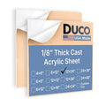 Duco White Cast Acrylic Sheets 1/8" Thick 12" x 24" by DucoPlasticsSupply