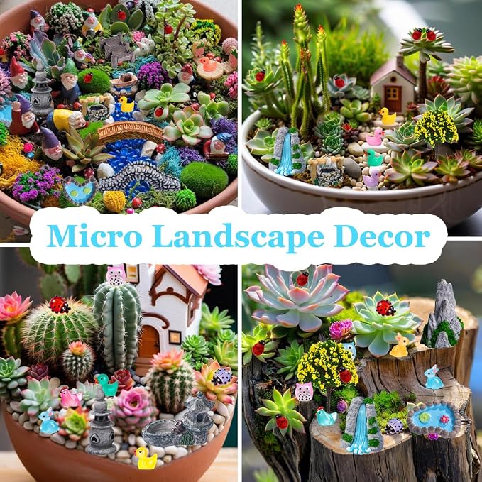 Fairy Garden Accessories 20Pcs Fairy Garden Bridge Pond Waterfall Kit | - Image 5
