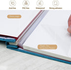 potricher Large Photo Album Self Adhesive 3x5 4x6 5x7 8x10 Pictures Linen Cover - Image 4
