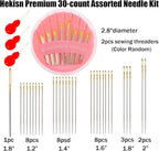 60Pack Sewing Needles for Hand Sewing Repair, 6 Sizes Assorted Needles - Image 3