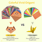 Origami Paper for Kids Ages 5-8, Double Sided Origami Kit 90 Patterns, Easy - Image 3
