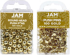 JAM PAPER Colorful Push Pins by JAMPaper
