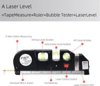 Laser Level Line Tool, Standard Cross Line Laser Leveler Beam Kit | - Image 3