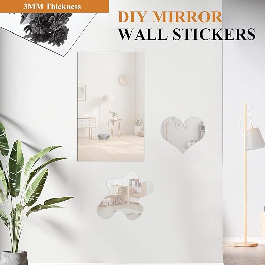JMIATRY 4PCS Silver Acrylic Mirror Sheets 1/8 Thick, 12 x 16 Inch Silver - Image 3