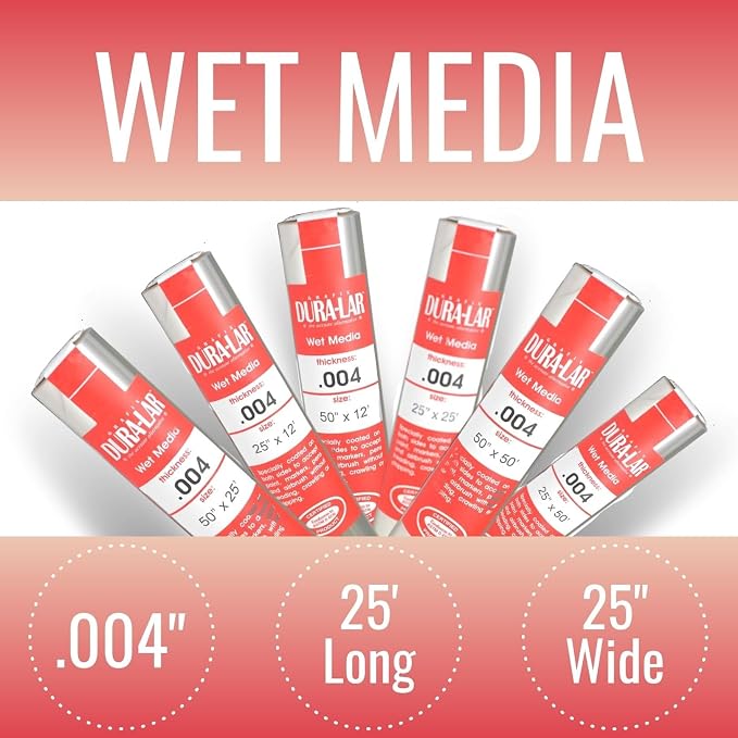 Grafix Dura-Lar 0.004" Film, Ultra Clear Wet Media 25" x25', Plastic Film - Image 2