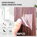 48PCS Nano Double Sided Adhesive Pads, Waterproof No Damage Removable Heavy - Image 2