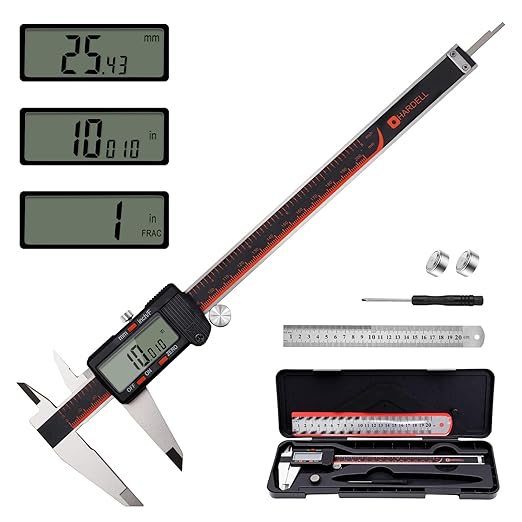 HARDELL 8 Inch Digital Calipers Stainless Steel Measuring Tool by HARDELL