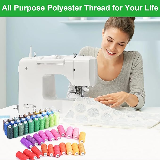 Simthread All Purpose Sewing Thread, 80 Spools Assorted Colors Each 400 Yards - Image 5