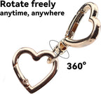 12 Pcs Heart Swivel Spring Clasps，Metal Spring Key Chain Hook Clasps，Clip - Image 3