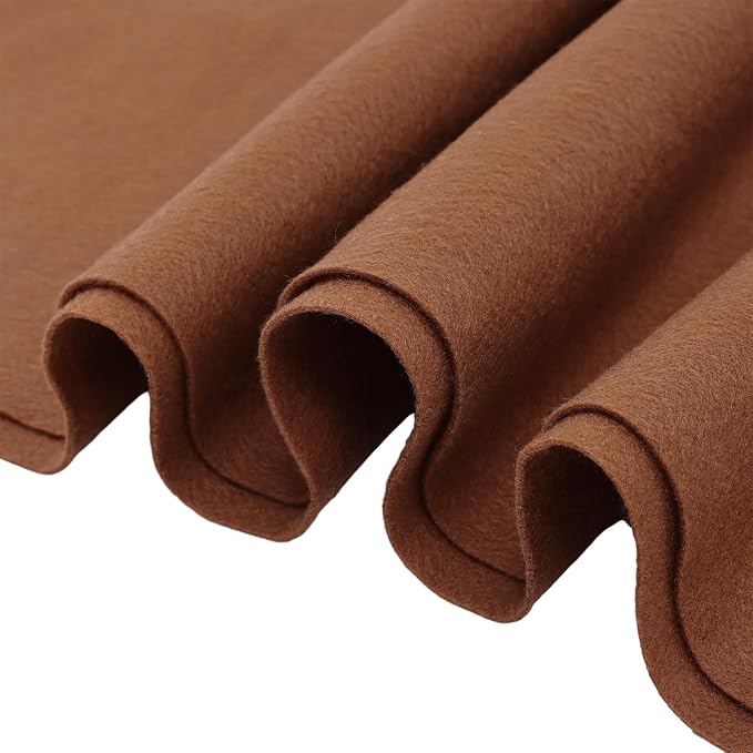 HaoFeijh Brown Felt 72 * 36 Inch Wide 1.6mm, Fabric Sheets Soft Woven Acrylic by HaoFeiJH