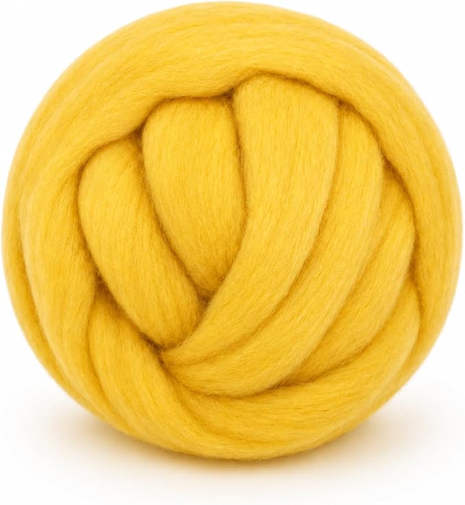 3.53oz Wool Roving: Needle Felting Wool White Roving Wool Felting Supplies Pure by Gipony