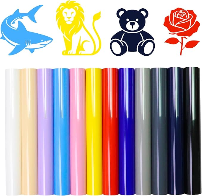 Heat Transfer Vinyl Sheets 12"x10" – PU & Glitter HTV by Unknown